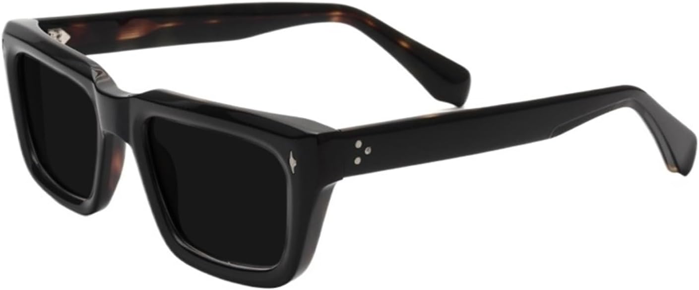 

Винтажные поляризованные ацетатные солнцезащитные очки для мужчин, ретро-дизайнерские солнцезащитные очки UV400, утолщенные солнцезащитные очки для женщин, ручная работа, роскошные очки QOGANS, Tortoiseshell Gray