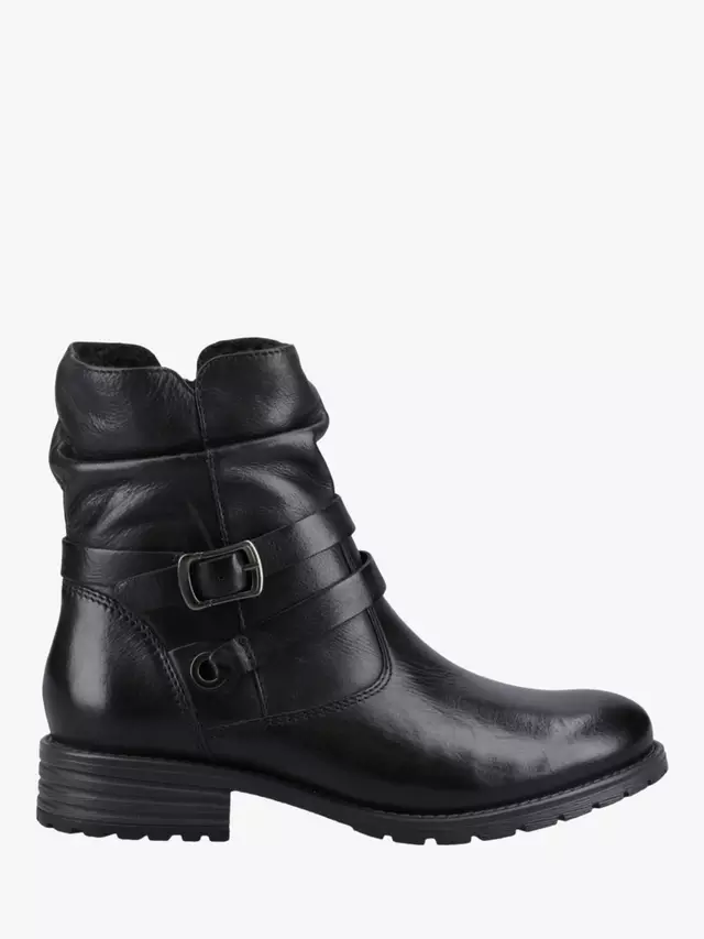 

Ботильоны Hush Puppies Piper Leather Faux Wool Lined Biker, черный
