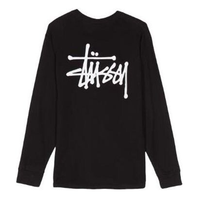 

Футболка men's classic basic printing long sleeves black Stussy, черный