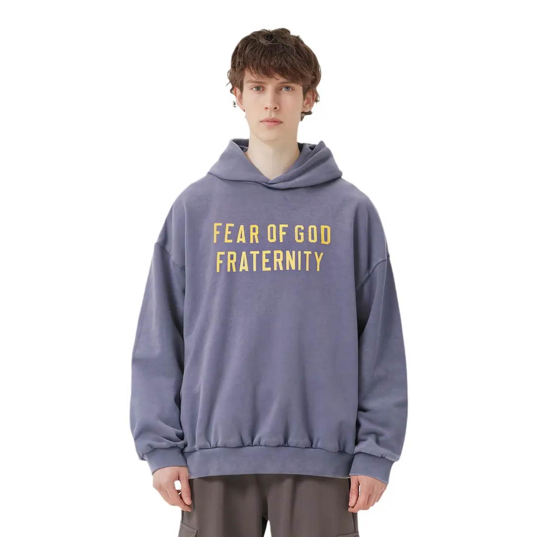 Толстовка с капюшоном из плотного флиса Fear Of God Essentials, Орхидея Пурпурный/Лавандовый — фото 4