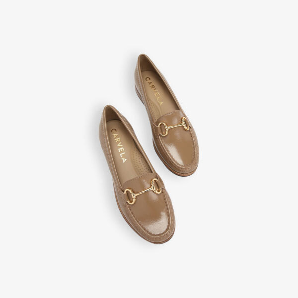 Кожаные мокасины с отделкой Click snaffle на плоской подошве Carvela Comfort, коричневый — фото 2