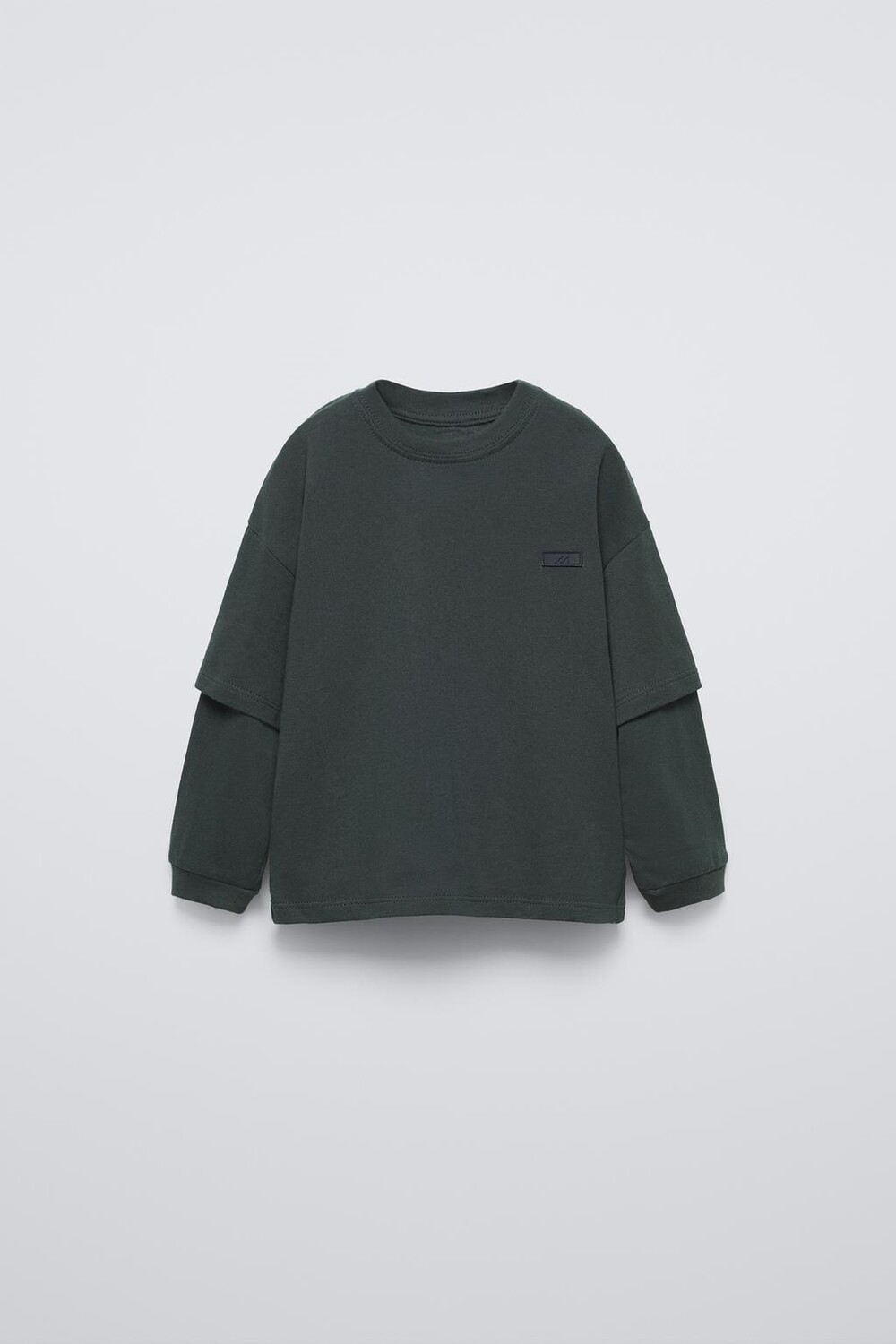 

Футболка с двумя рукавами ZARA, черный