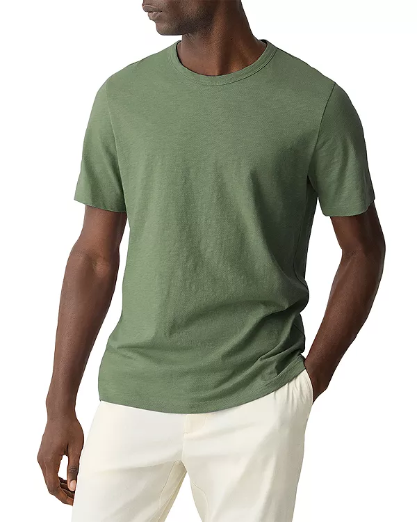 

Базовая футболка из хлопка цвета "космос" Theory, зеленый