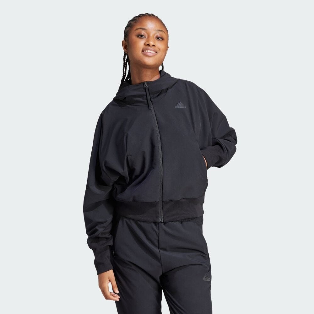 

Парка Adidas ZNE Woven Full Zip Hoodie, черный