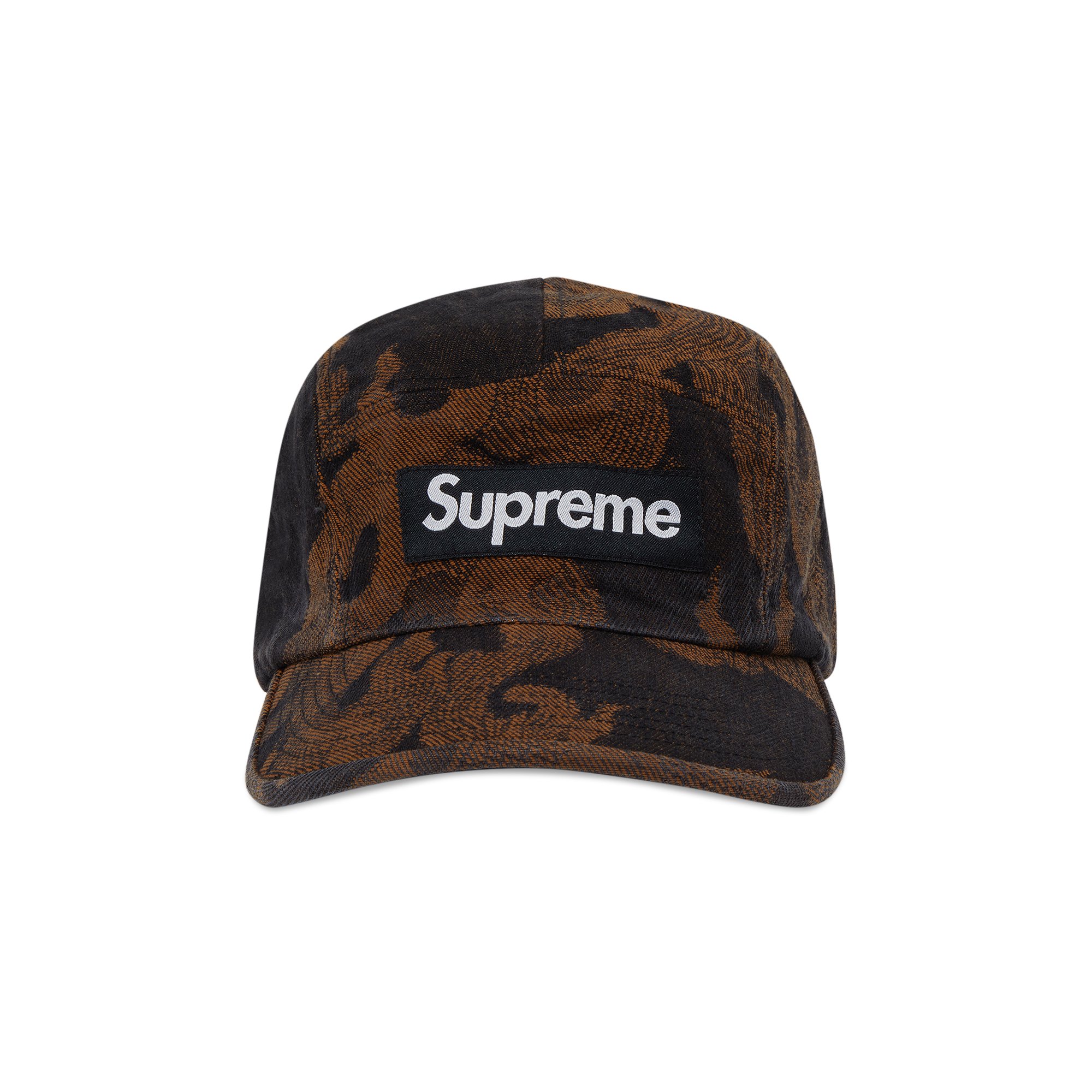 

Жаккардовая джинсовая кепка Supreme Flames Washed Black