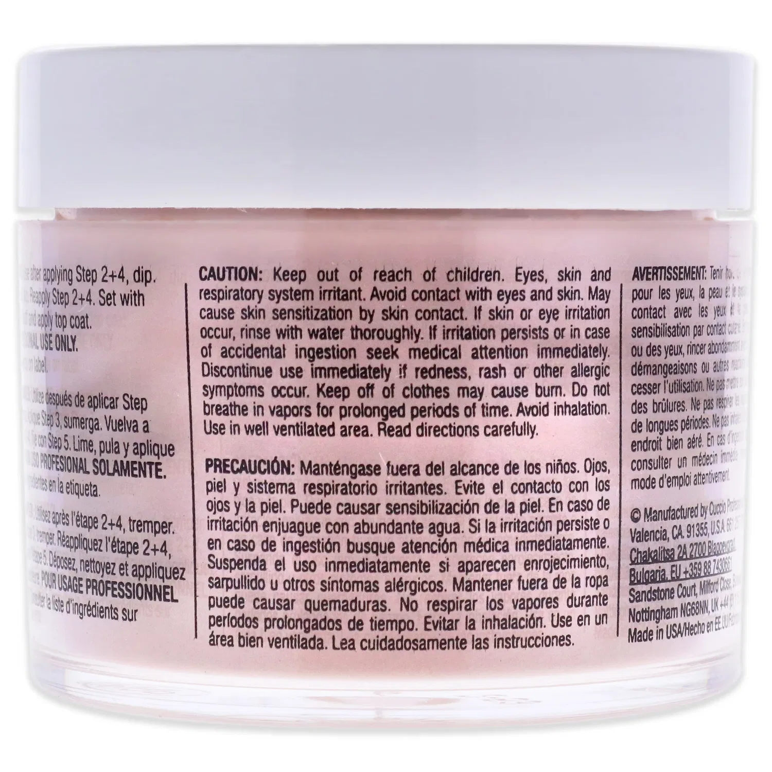 Система для наращивания ногтей Pro Powder Polish Nail Colour Dip System - I Endure от Cuccio Colour for Women - 1,6 унции (47 г) пудры для ногтей, бежевый — фото 2