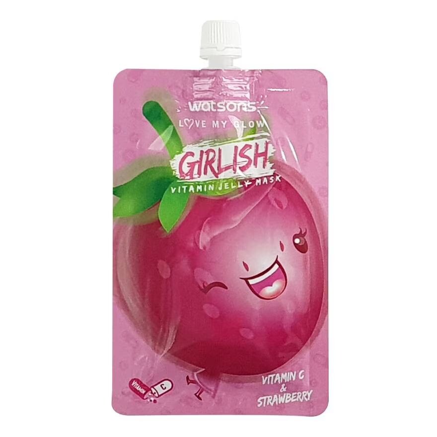 

Watsons Девичья витаминная желейная маска с витамином С и клубникой, Pink Clear