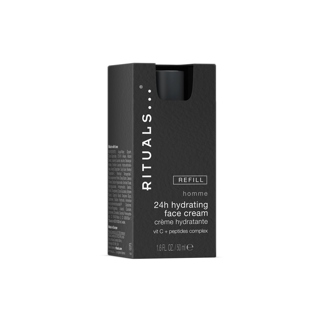 

Крем для лица homme collection 24h hydrating face cream Rituals, объем 50 мл - refill
