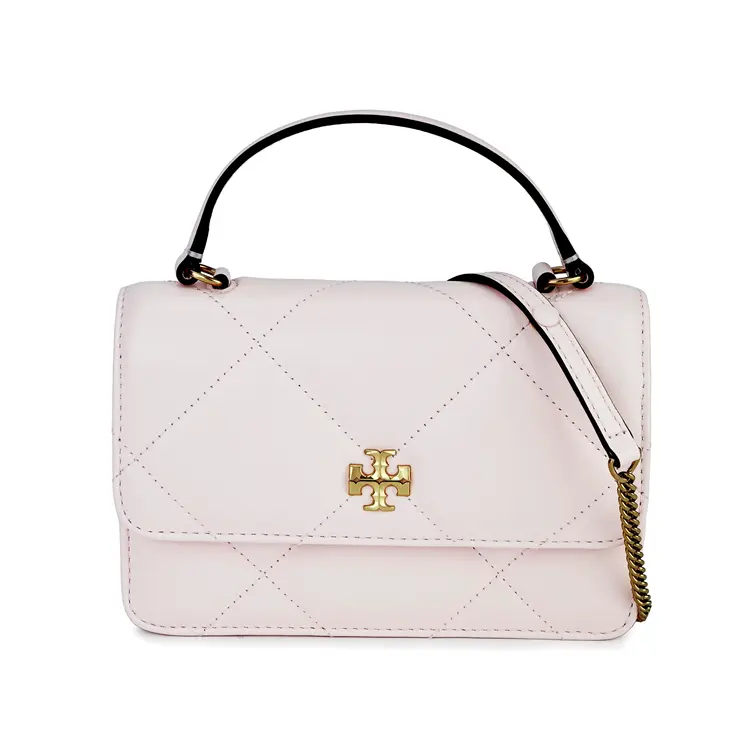 

TORY BURCH Кожаный однорукий наплечный мини кошелёк женский розовый