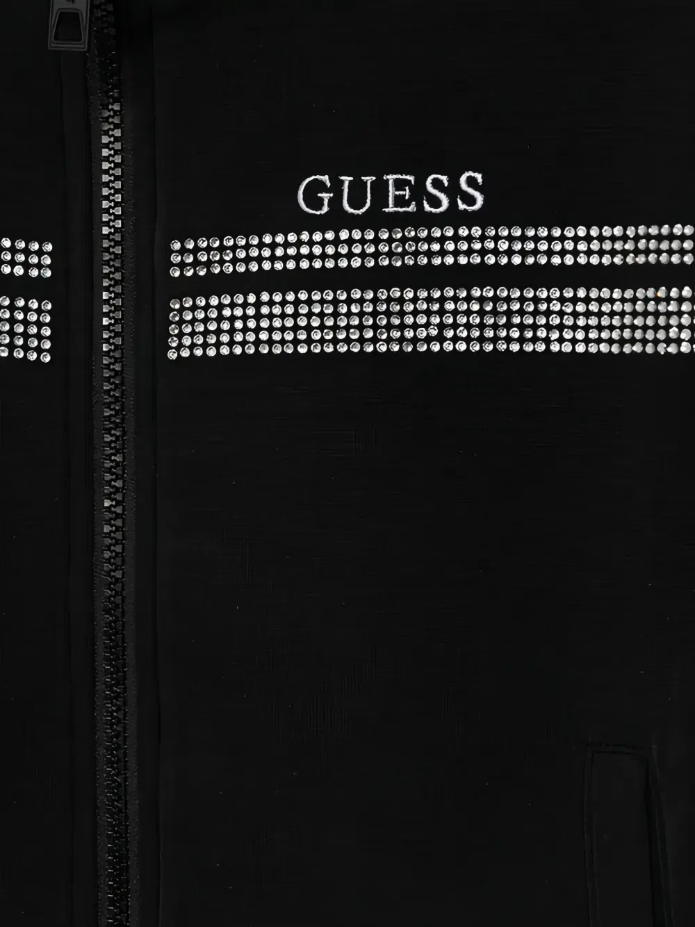 Расшитая толстовка на молнии GUESS Kids, черный — фото 2