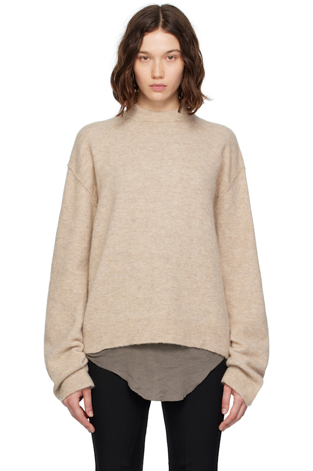 

Свитер Concordians tommy ls Rick Owens, коричневый