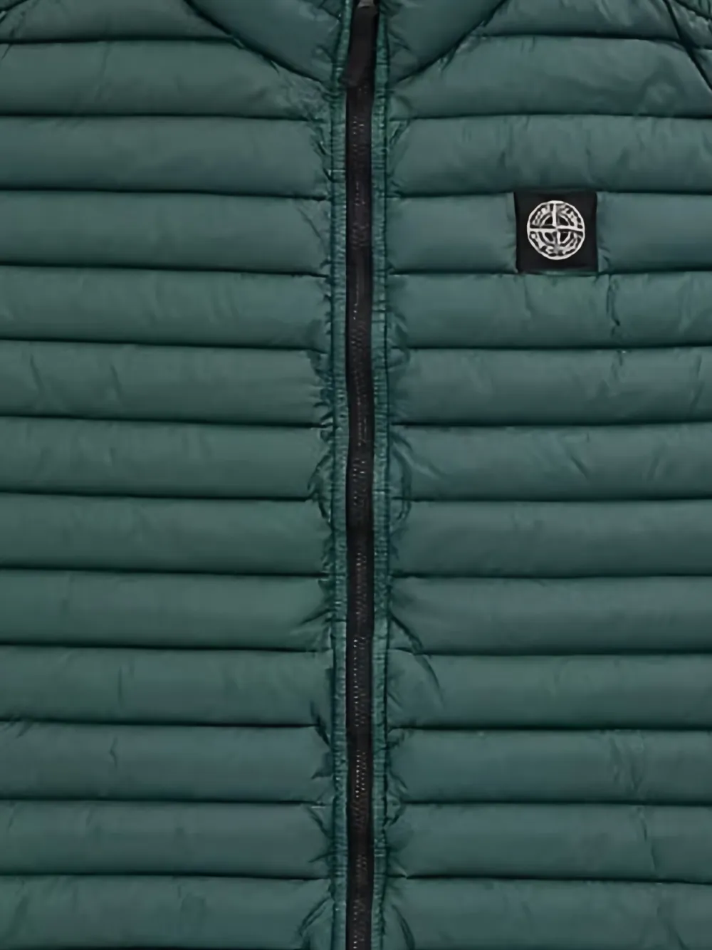Стеганый жилет с логотипом Stone Island Junior, зеленый — фото 2