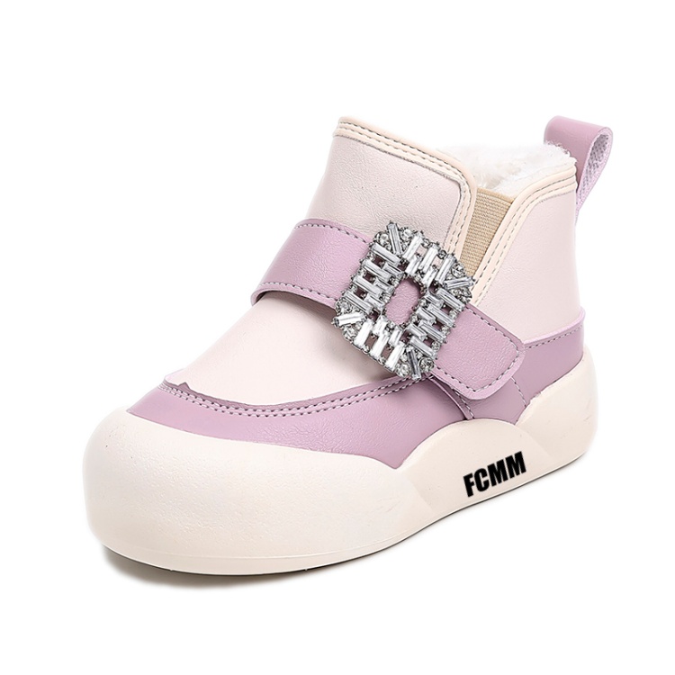 

Нескользящие, износостойкие, теплые повседневные детские кроссовки средней высоты FCMM, фиолетовый