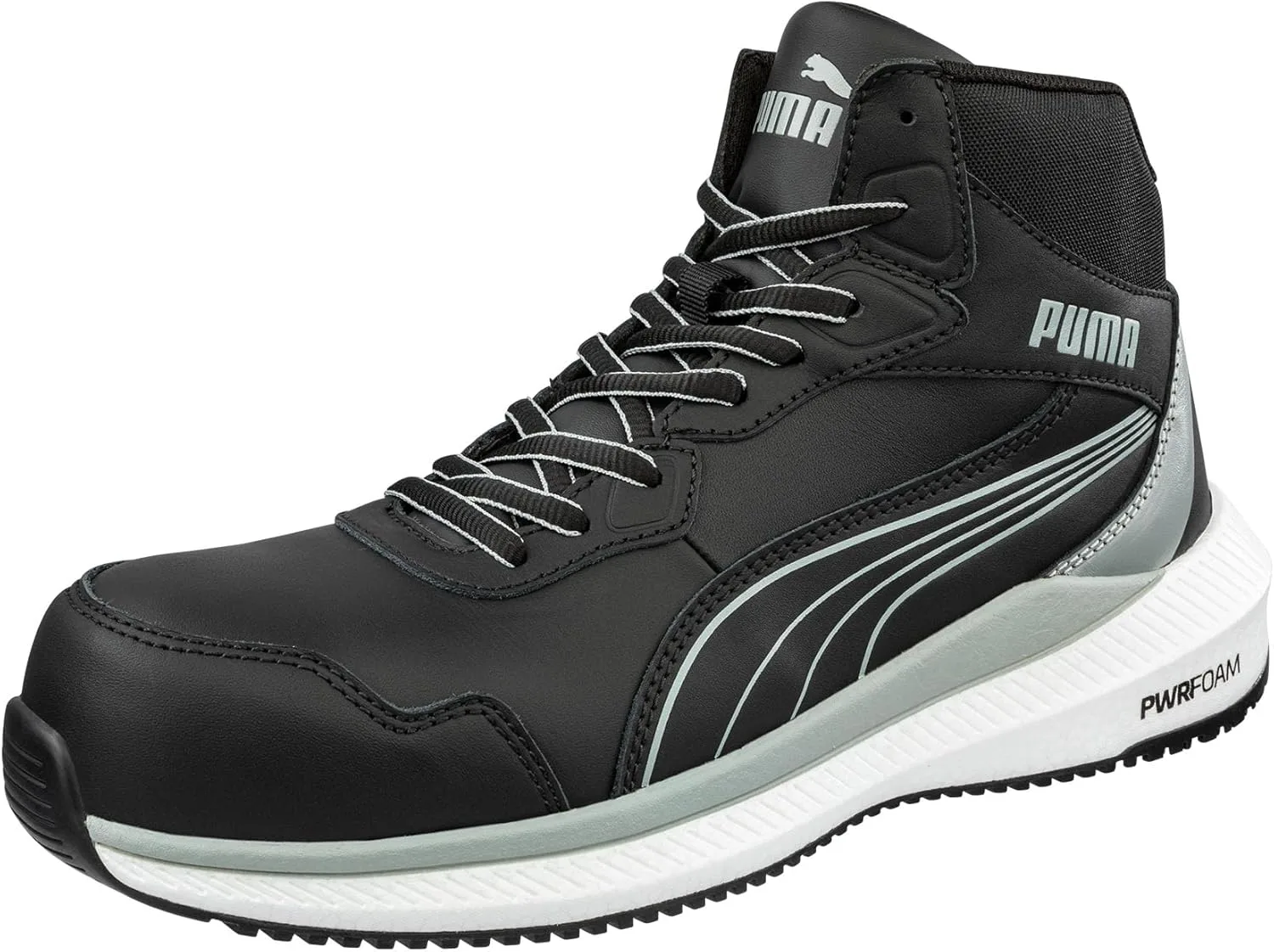 Мужские защитные кроссовки PUMA Zoom MID S3S ESD, защитный носок, противоскользящая подошва, легкие, черный