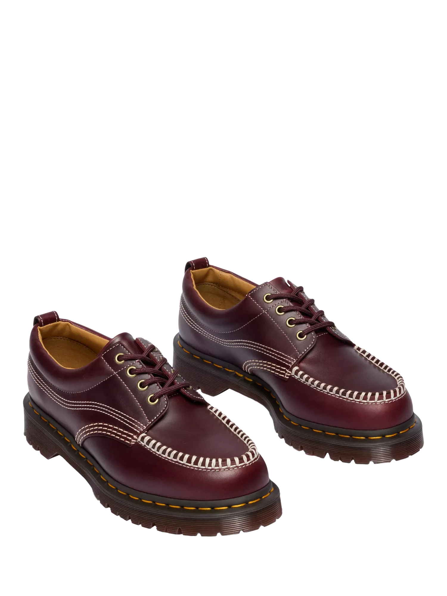 Кожаные лодочные туфли Lowell, вишнево-красные Dr. Martens — фото 3