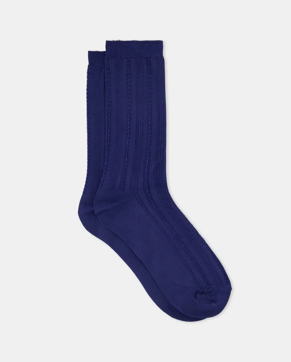 

Средние носки из вискозы с рубчиком Énfasis, темно-синий