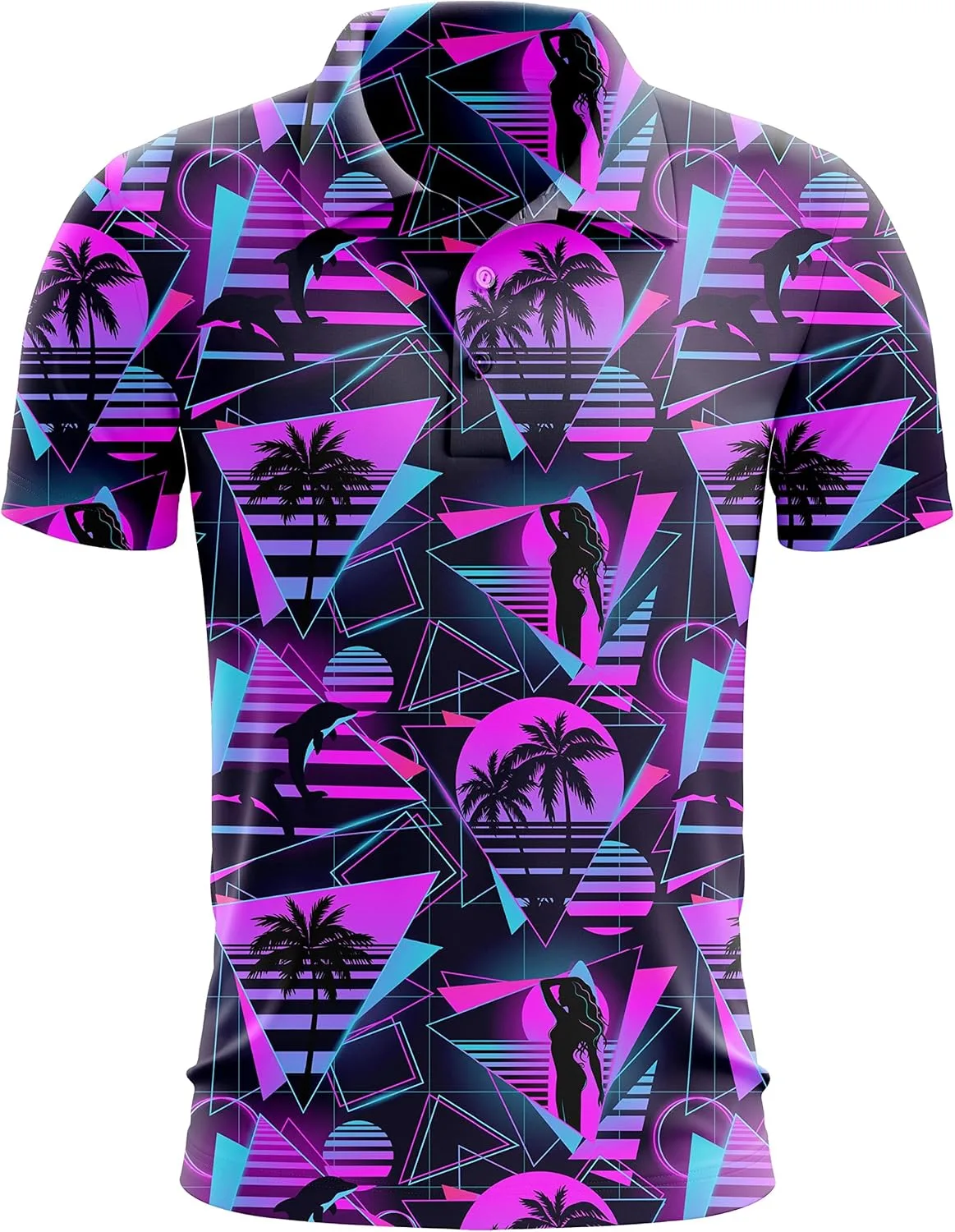 

Мужская поло для гольфа Miami Crazy Retro Fusion Lofty Llama