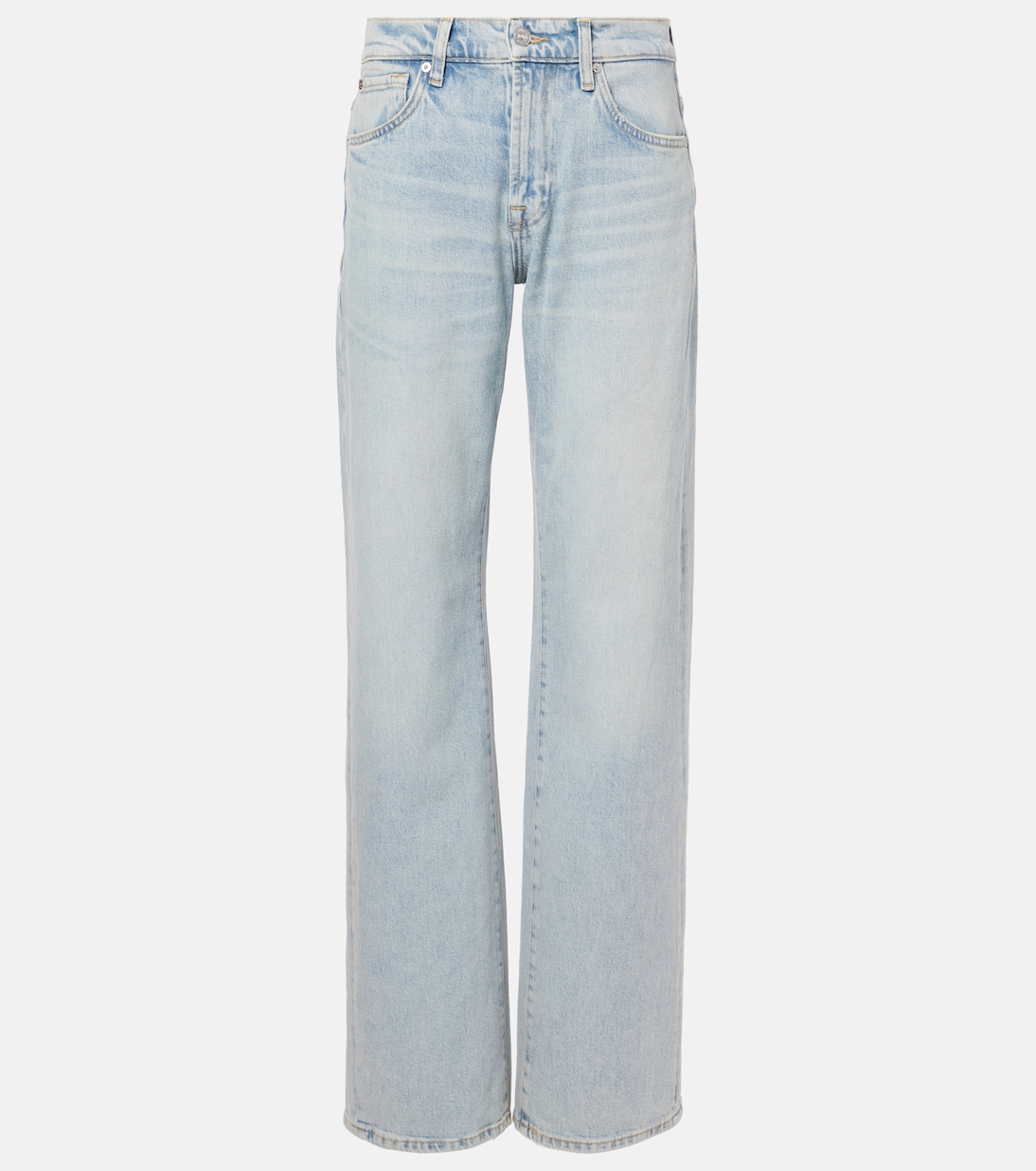 

Джинсы Tess Trouser с высокой талией прямого кроя 7 For All Mankind, Sahara