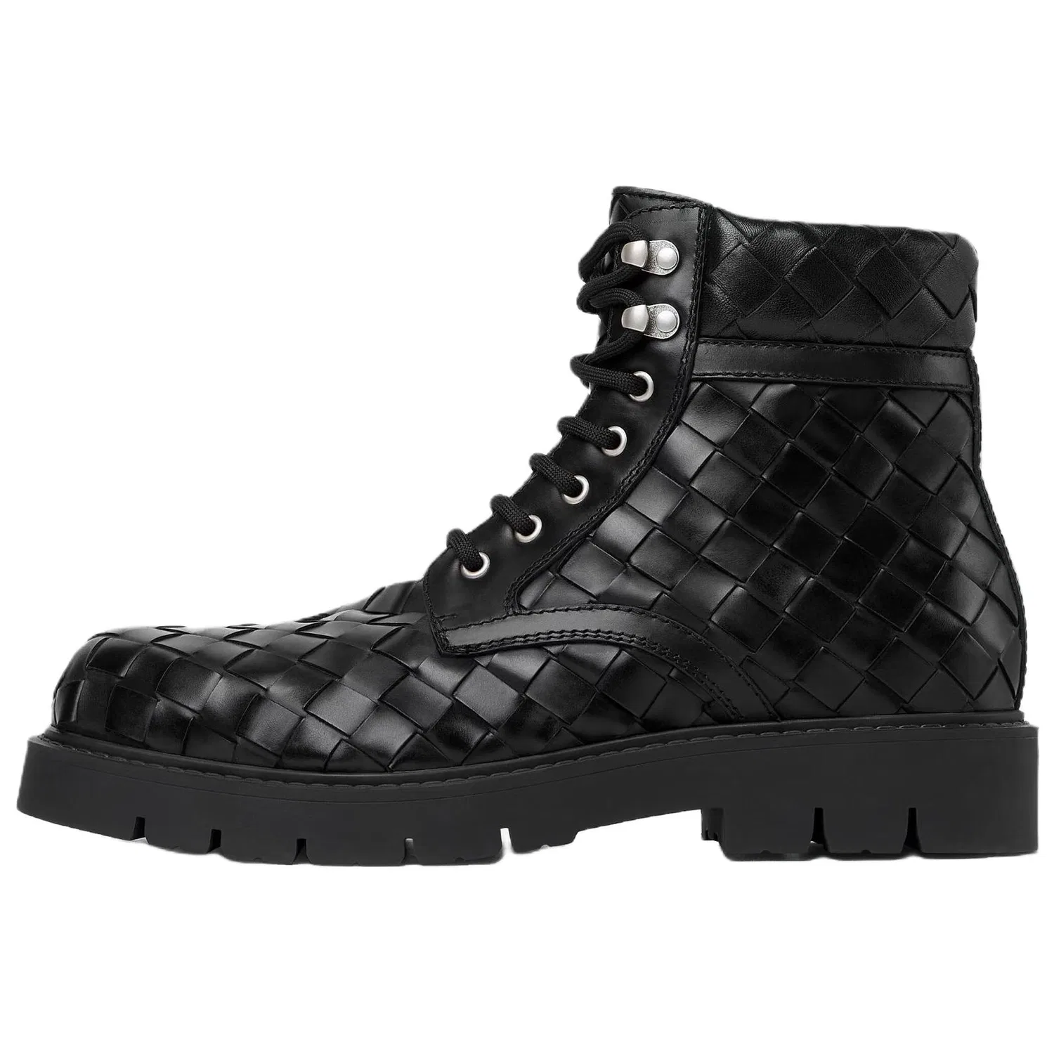 Ботильоны с плетением Bottega Veneta Black