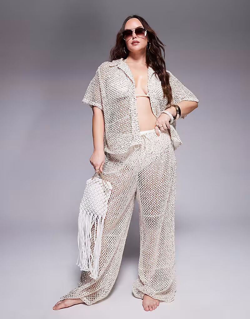

Пляжные брюки South Beach Curve Cream Crochet (часть комплекта)