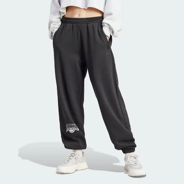 Штаны оригинальные свободные спортивные штаны азиатские размеры Adidas, черный — фото 3
