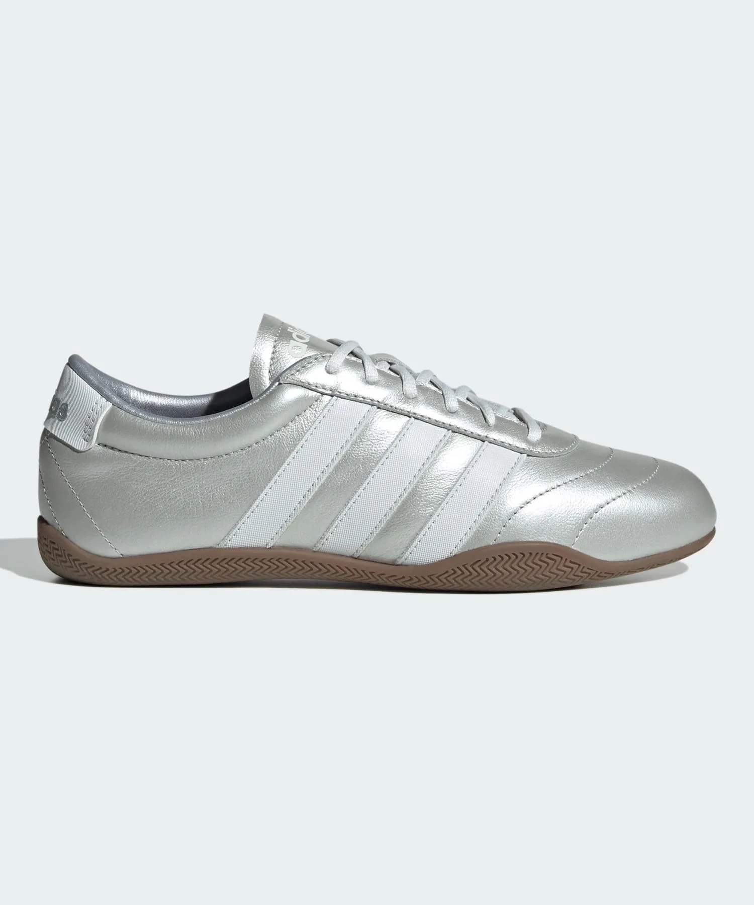 Кроссовки из натуральной кожи Grand Court Lo adidas серебряные