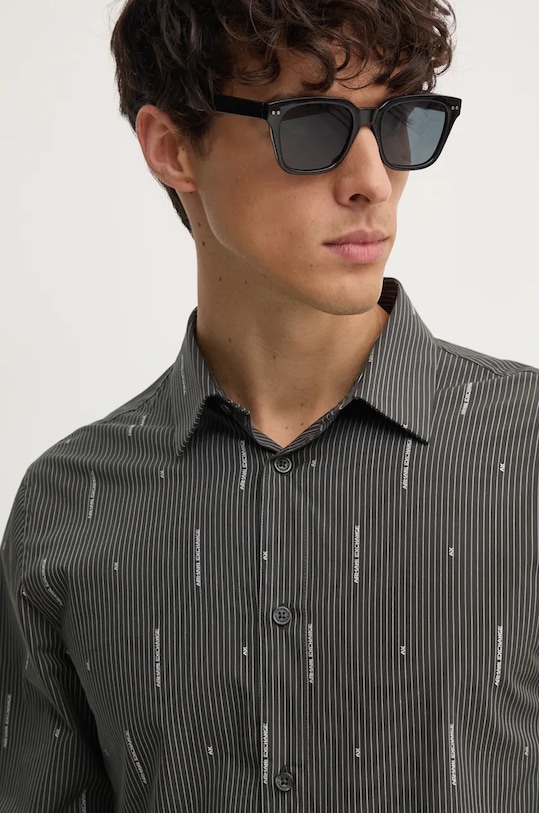 

Хлопковая рубашка Armani Exchange, серый