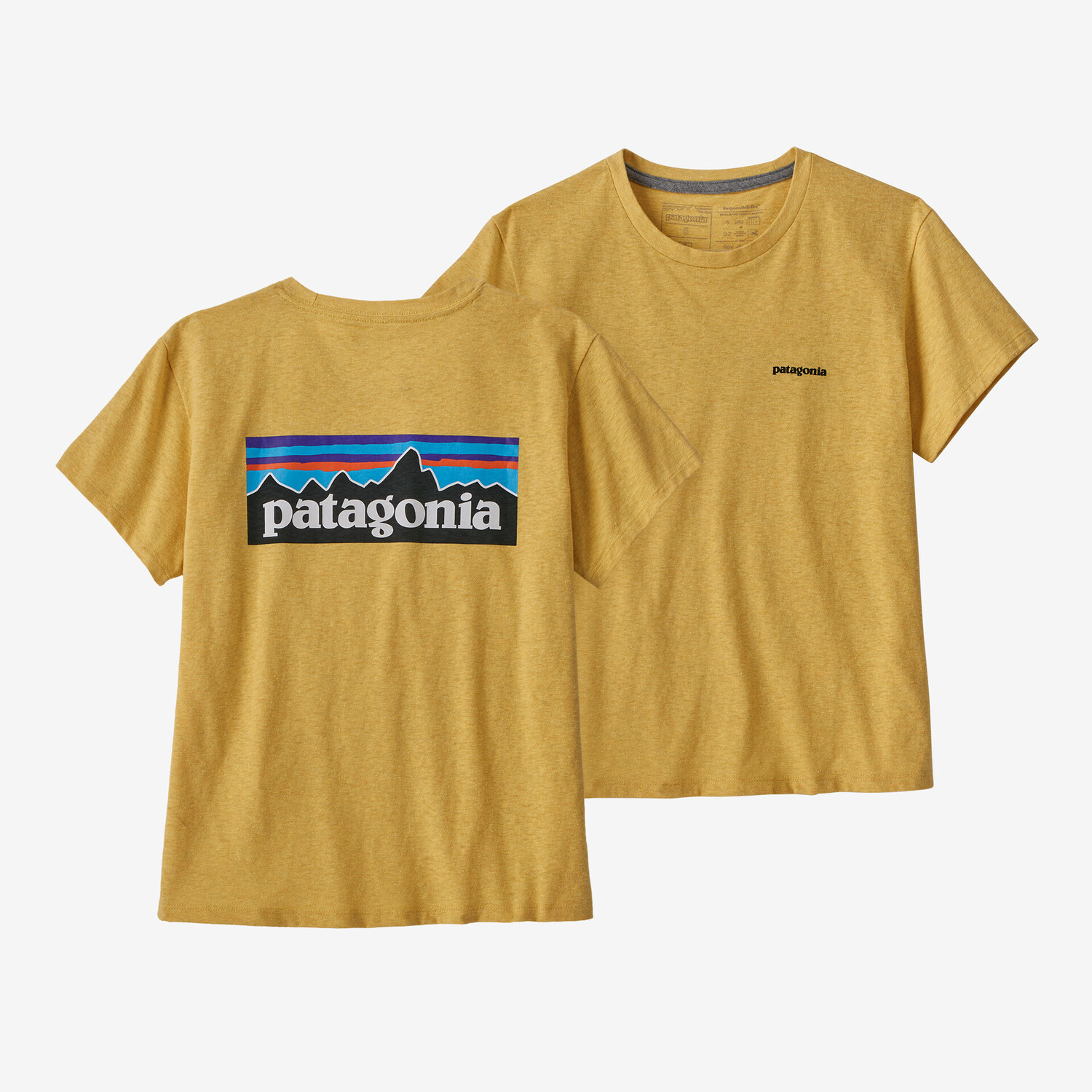 

Женская футболка с логотипом P-6 Responsibili Patagonia, цвет Surfboard Yellow