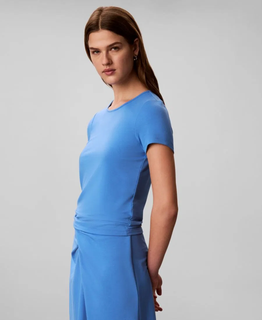 Женская облегающая футболка с круглым вырезом Calvin Klein, Marina — фото 3
