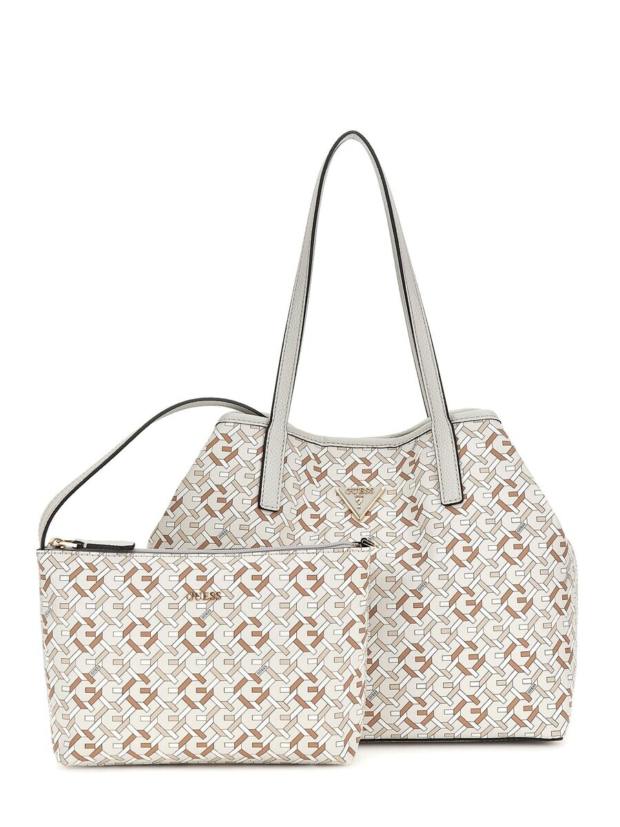 

Сумка шоппер GUESS Shopper Vikky, серо-бежевый