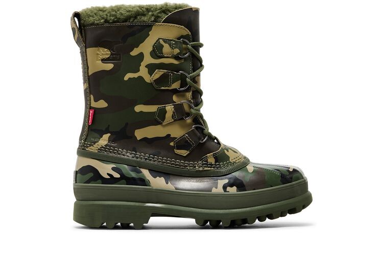 

Кроссовки SOREL Supreme x Caribou Cypress Green Camo, зеленый