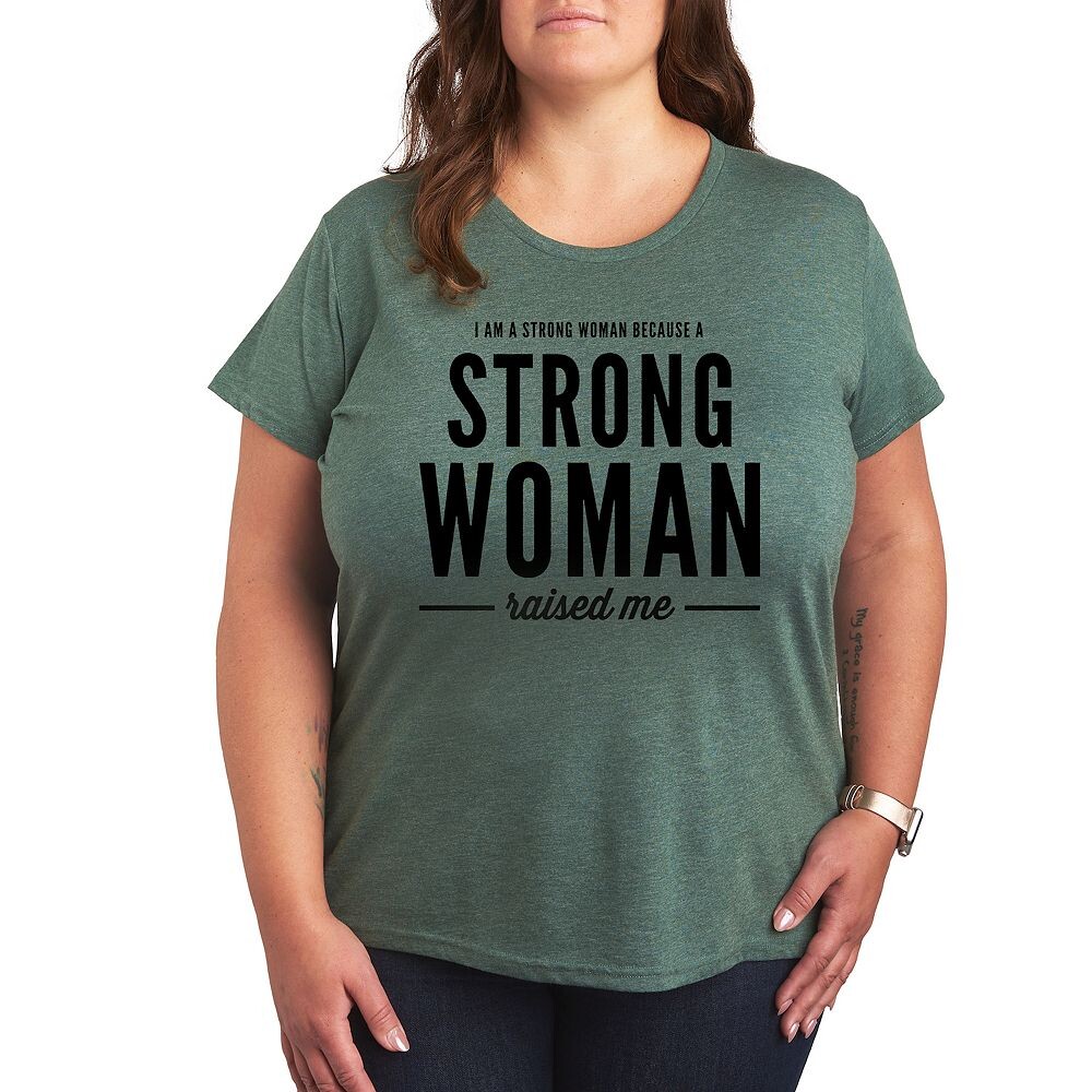 

Футболка Plus Strong Woman с рисунком Licensed Character, цвет Heather Green
