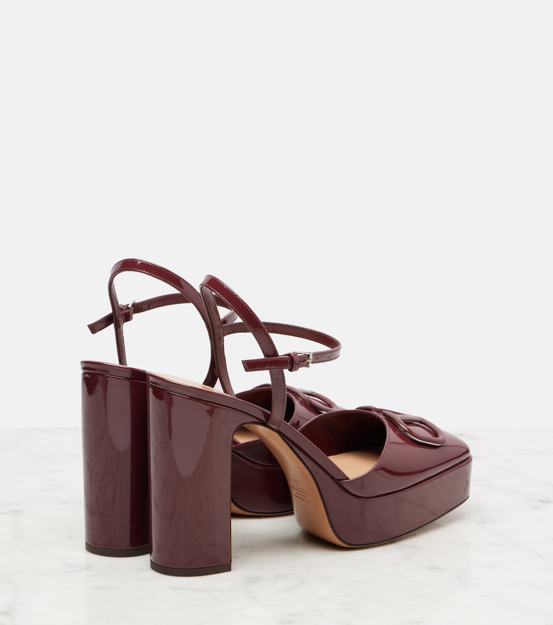 Лакированные туфли на платформе VLogo 115 Valentino Garavani, Rosewood — фото 2