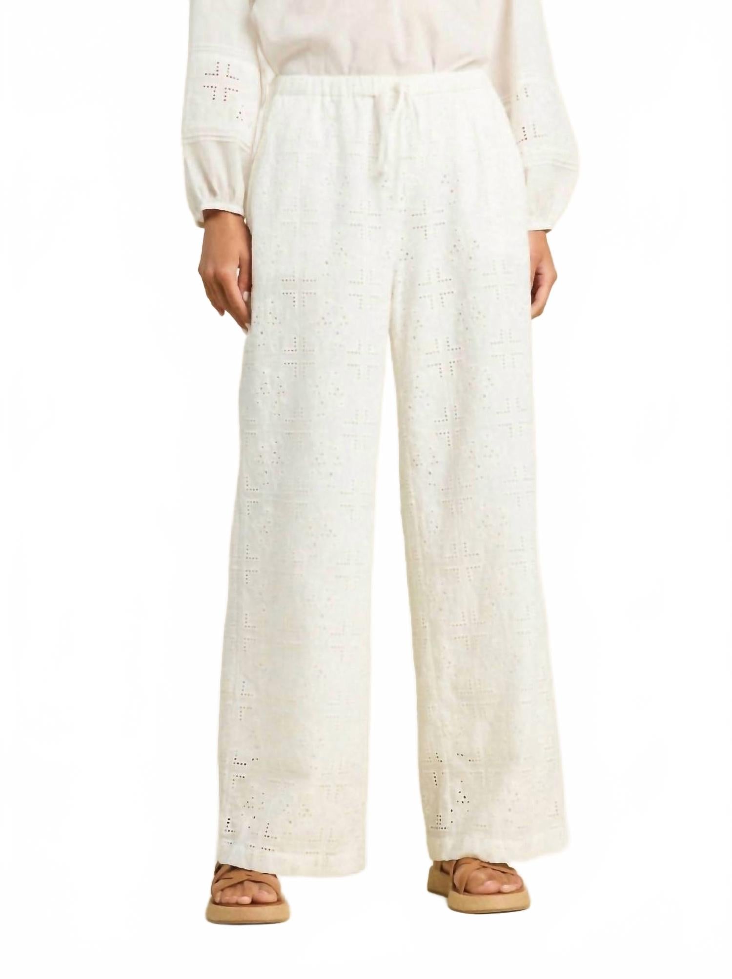 

Брюки Vera с вышивкой в ​​виде платка с люверсами TROVATA, handkerchief eyelet