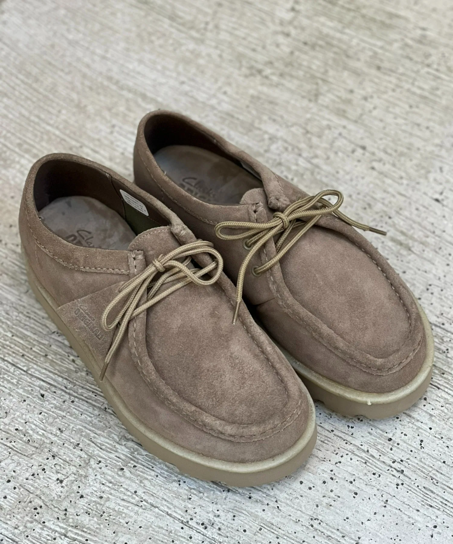Мужские замшевые туфли Clarks Meare Walla серые