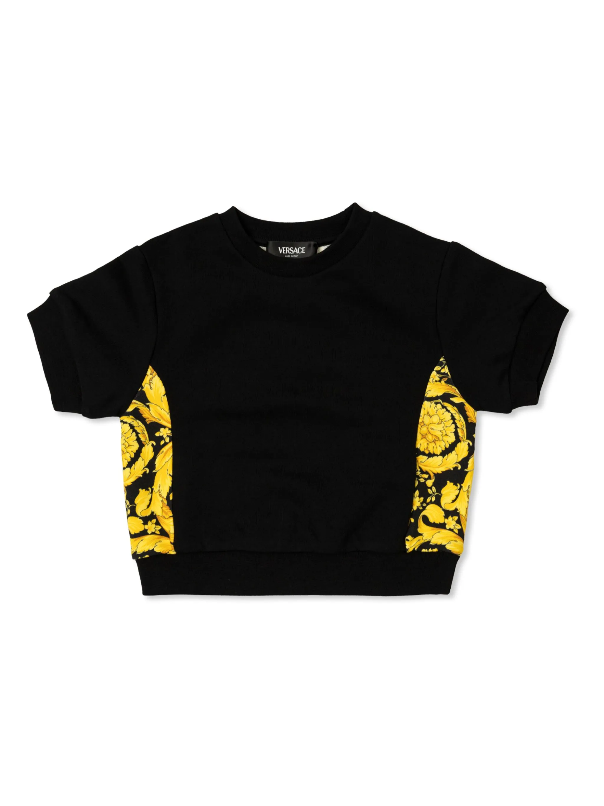 

Футболка с принтом Barocco Versace Kids, черный