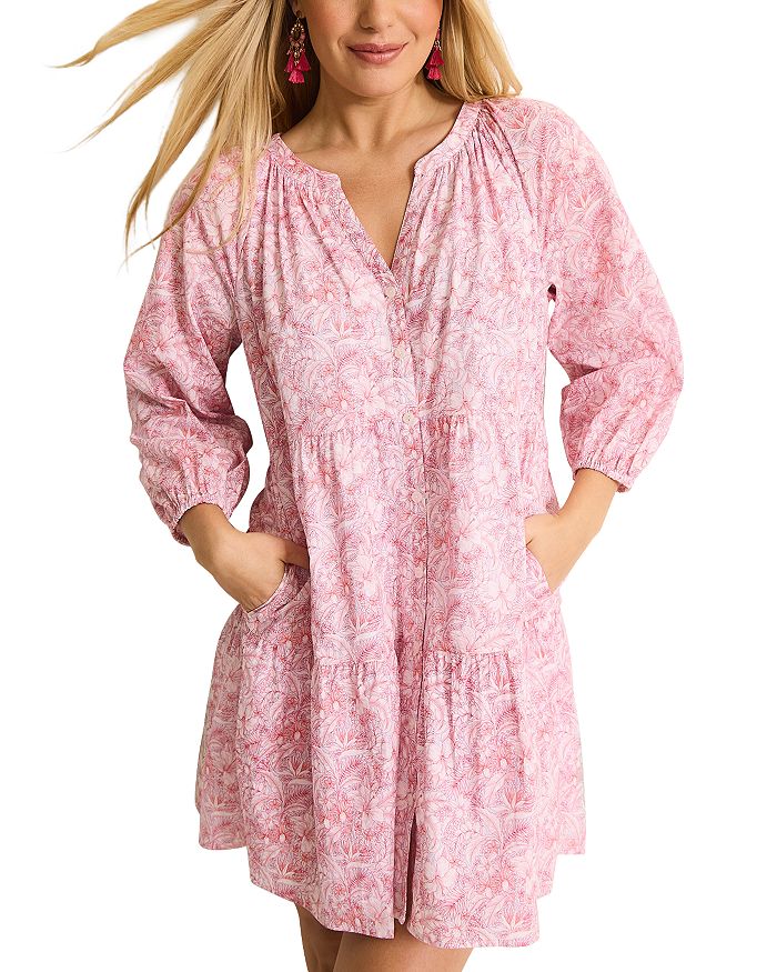 

Платье Prima Petals с рукавом три четверти Tommy Bahama, розовый