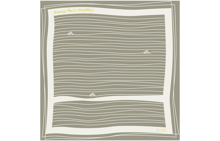 

Шелковый шарф Women's ELLE, хаки