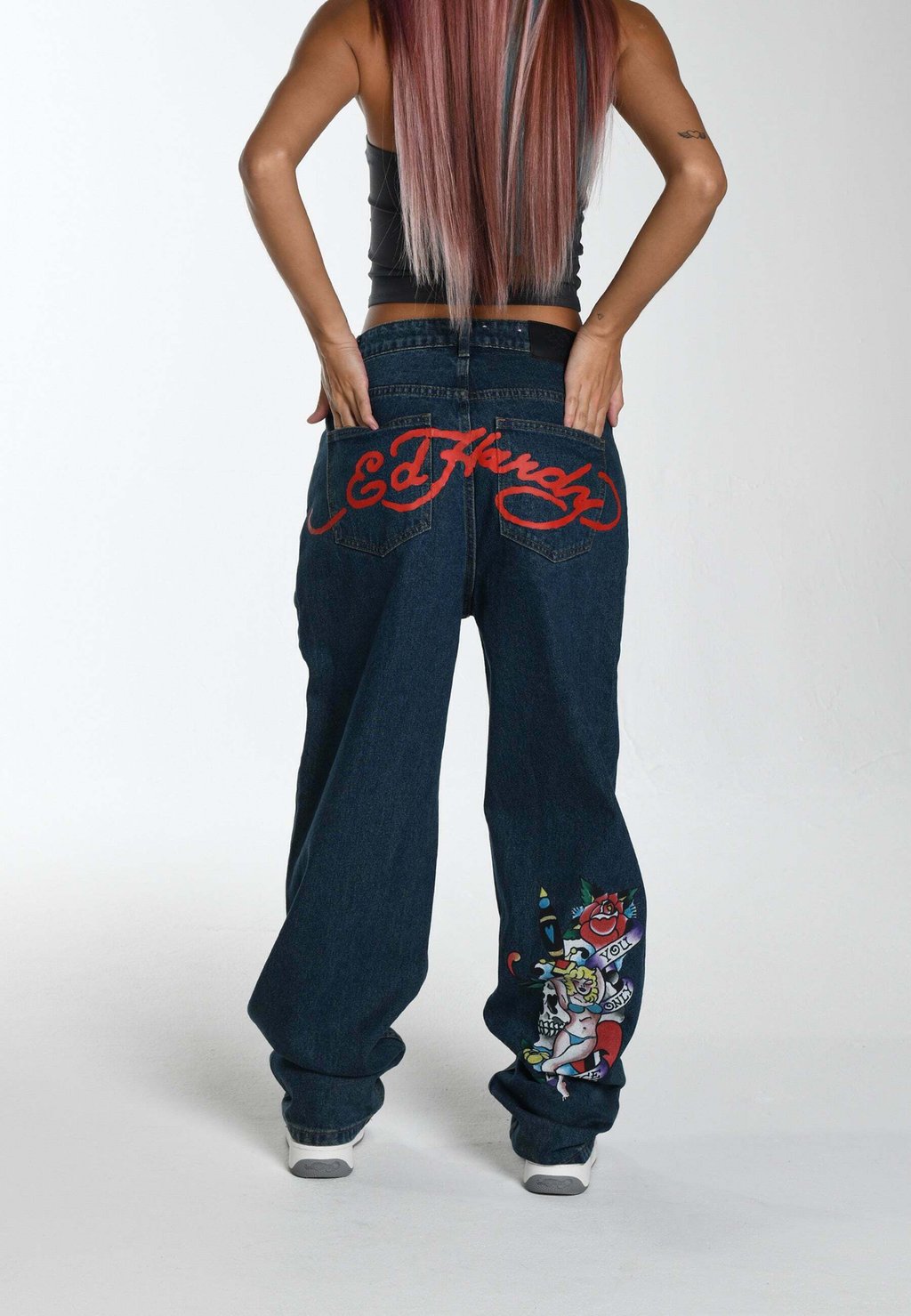 

Джинсы свободного кроя ONLY LIVE ONCE Ed Hardy, деним