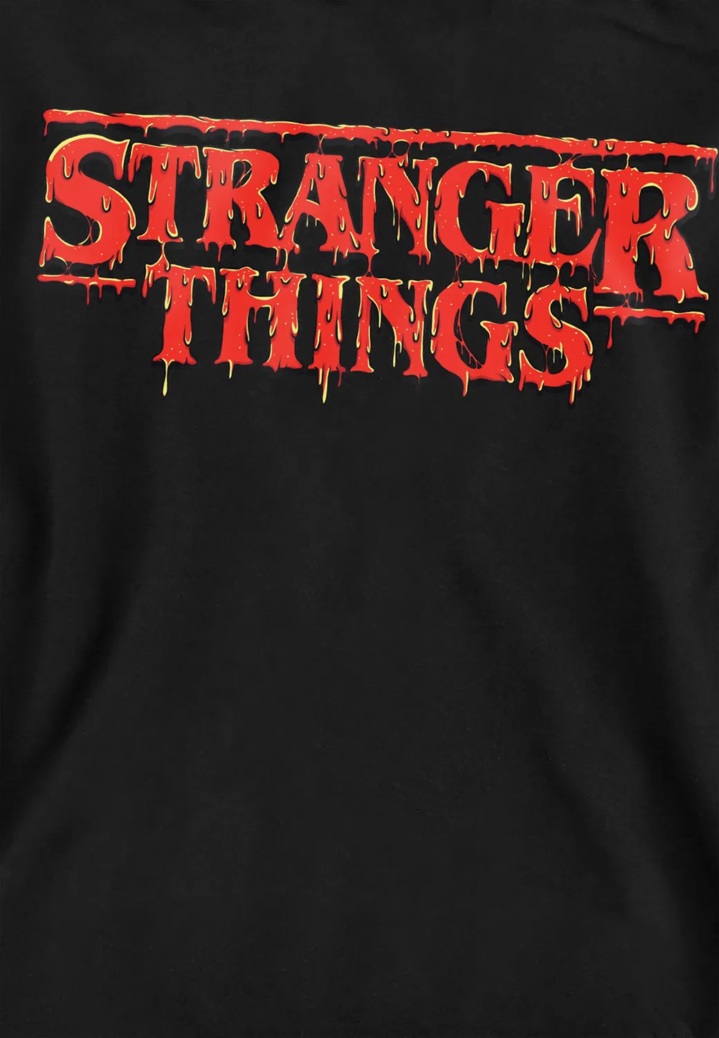 Худи детское Stranger Things с принтом, черный — фото 2