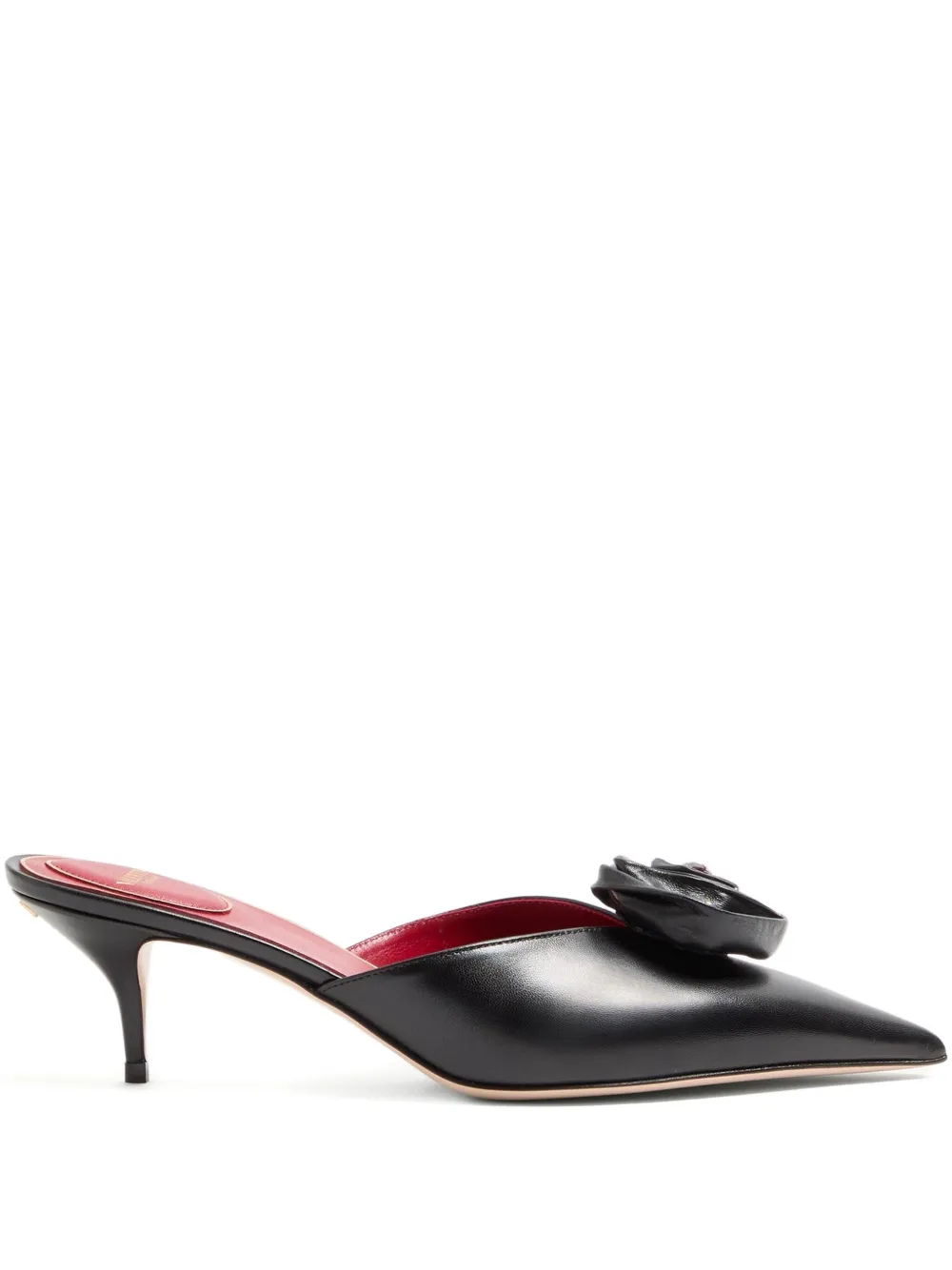 Мюли Drip Rose 55 с заостренным носком VALENTINO GARAVANI, черный