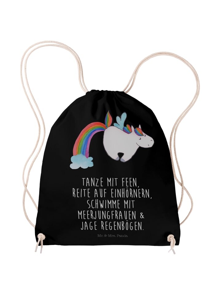 

Спортивная куртка Mr. & Mrs. Panda Sportbeutel Einhorn Fliegendes Pferd mit Spruch, черный