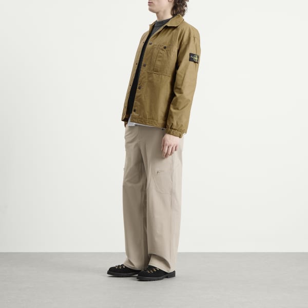 Рубашка-куртка из хлопка рипстоп с двойным покрытием Stone Island, military зеленый — фото 4