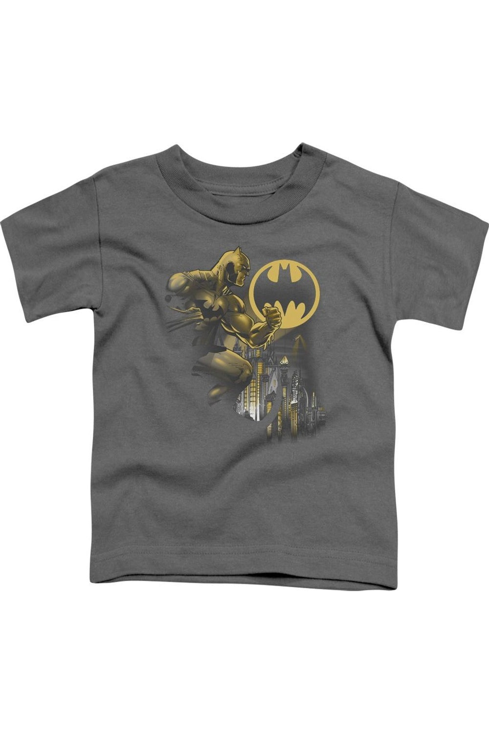 

Футболка с коротким рукавом для малышей с изображением Бэт-сигнала Batman Gildan, Charcoal