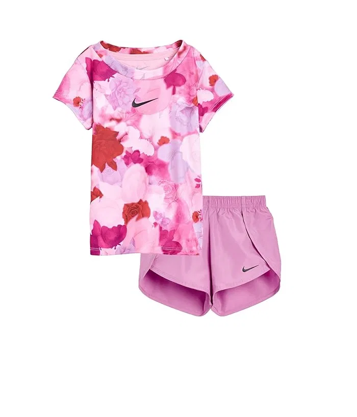 Спортивный комплект с цветочным принтом Move with Nature Sprinter Set Nike Kids, Black
