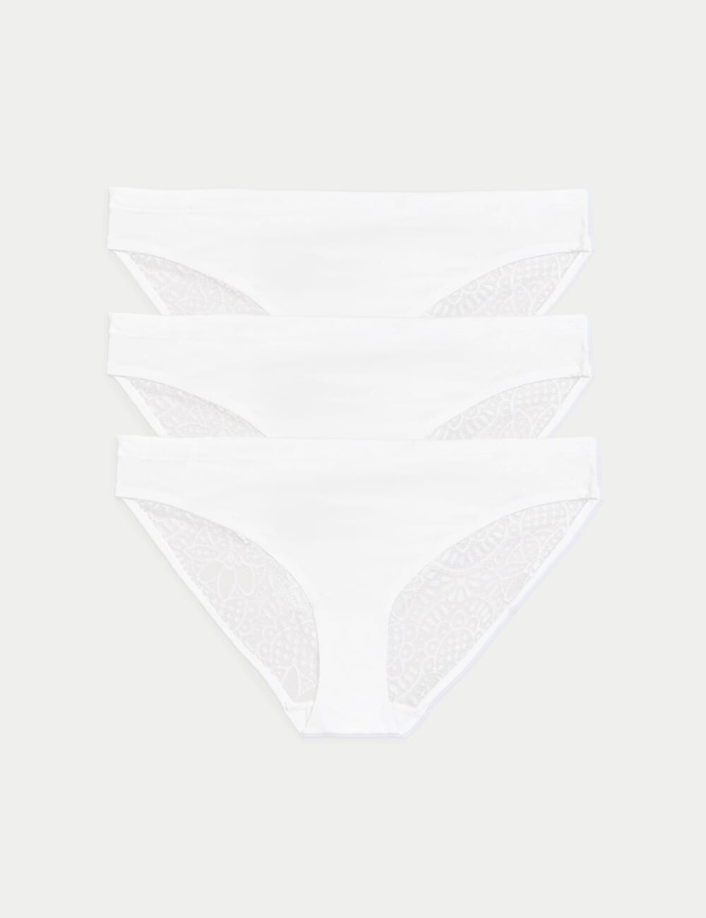 

3pk Body Soft кружевные трусики-бикини Body by Marks & Spencer, белый