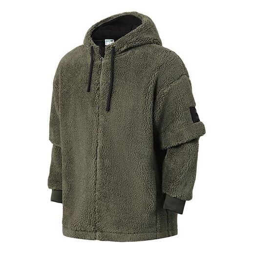

Куртка classics winter sherpa hoodie jacket 'olivegreen' Puma, зеленый