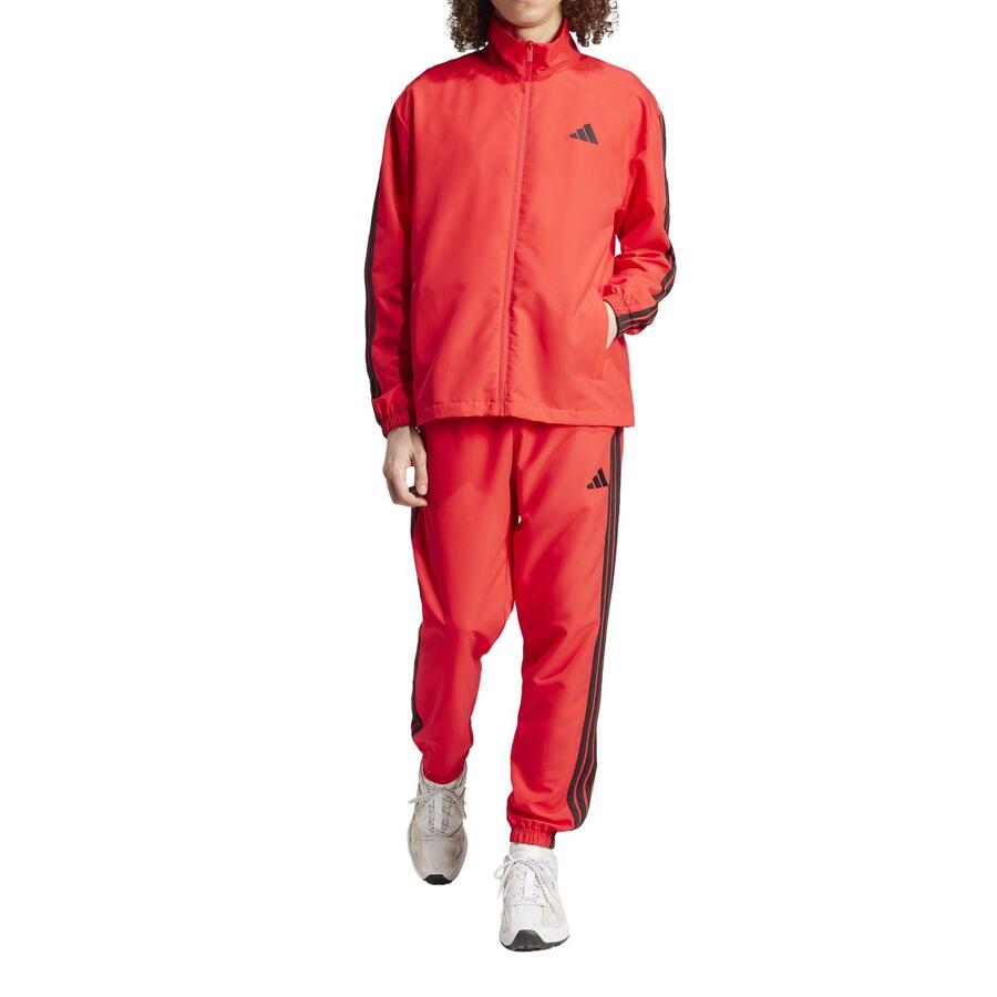 

ADIDAS Спортивный костюм Basic с тремя полосками, тканый, красный - JI8851