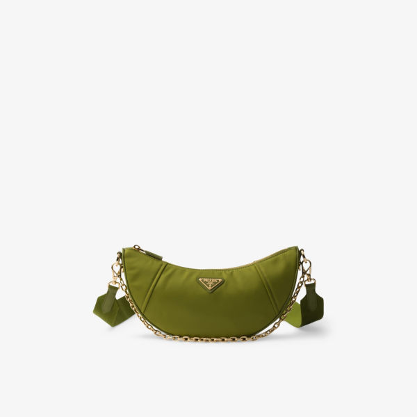 

Сумка через плечо с брендовой табличкой Re-Nylon Prada, зеленый