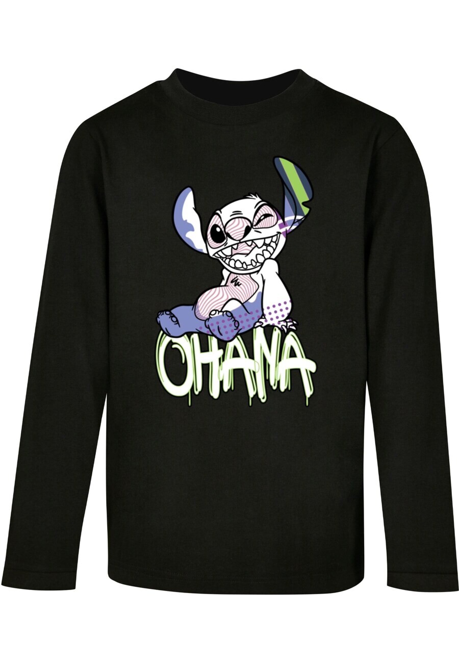 

Лонгслив ABSOLUTE CULT Shirt Lilo And Stitch - Ohana Graffiti, черный